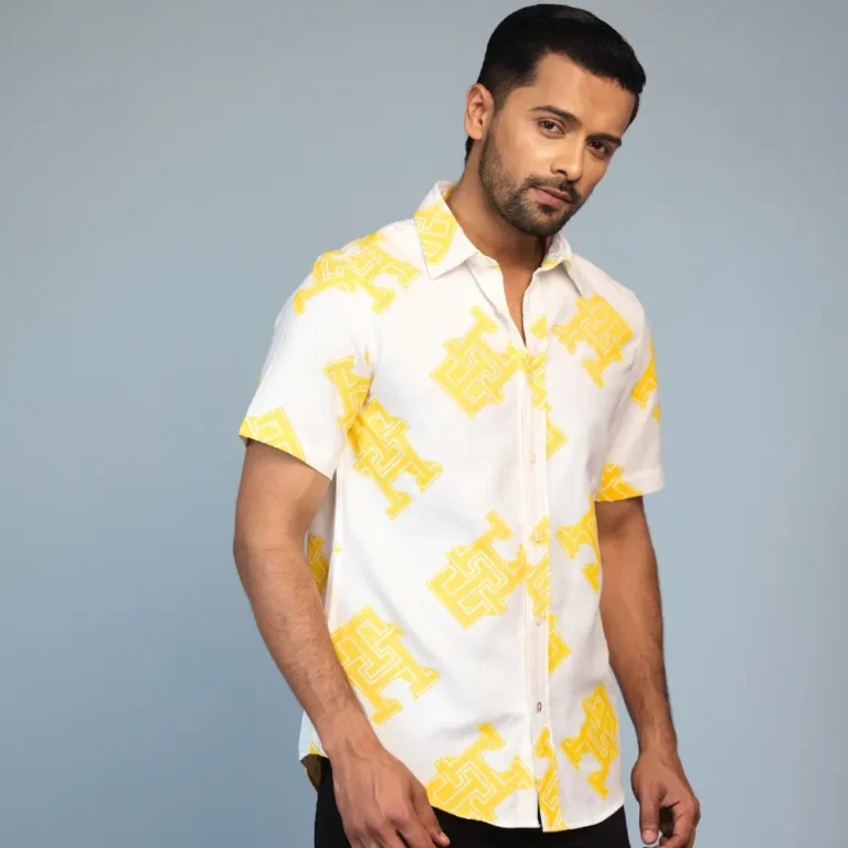 Printed Casual Shirt Yellow