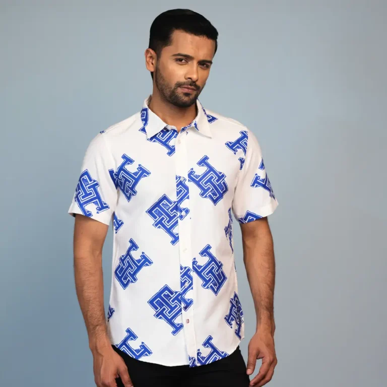 Printed Casual Shirt Blue