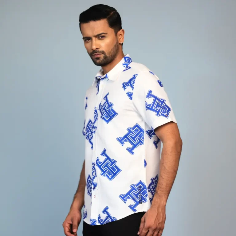 Printed Casual Shirt Blue